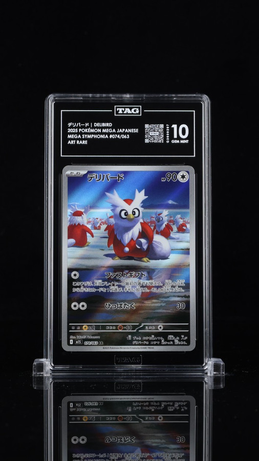 Delibird 074/063 Pokemon 2025 Mega Symphonia Graded TAG 10 Gem G3609297 Japanese