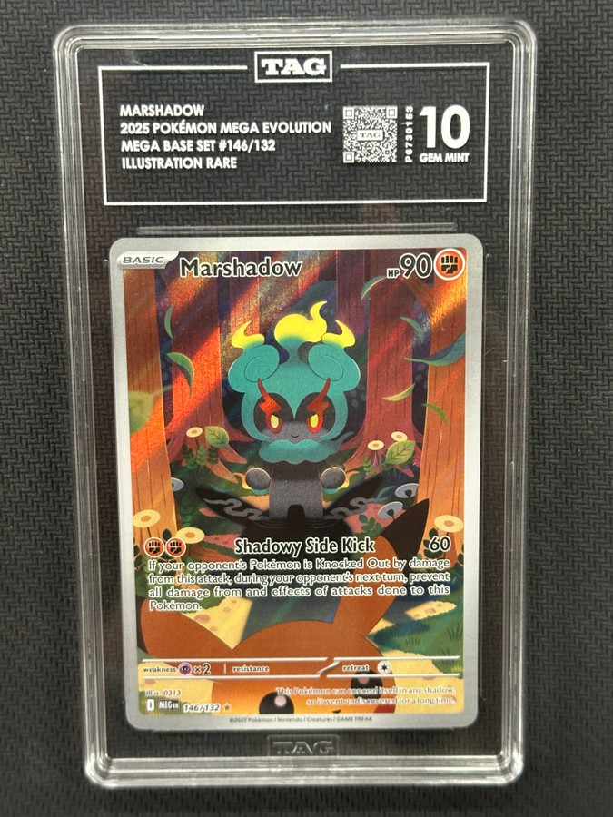 Marshadow  Pokemon Mega Evolution Illustration Rare TAG 10 PSA #146/142