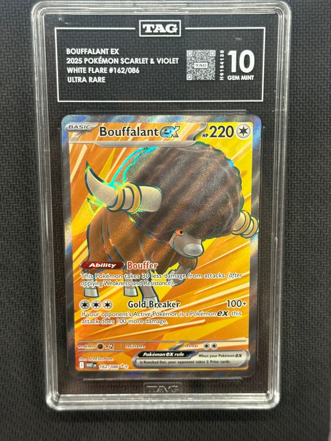 Bouffalant EX  Pokemon White Flare Ultra Rare TAG 10 PSA #162/086