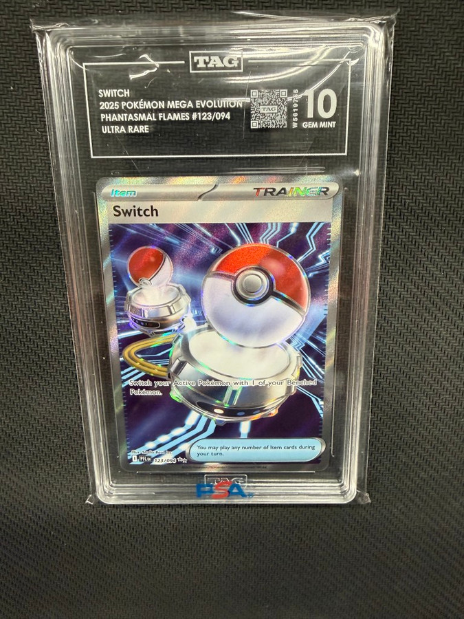 Switch  Pokemon Phantasmal Flames Ultra Rare TAG 10 PSA #123/094