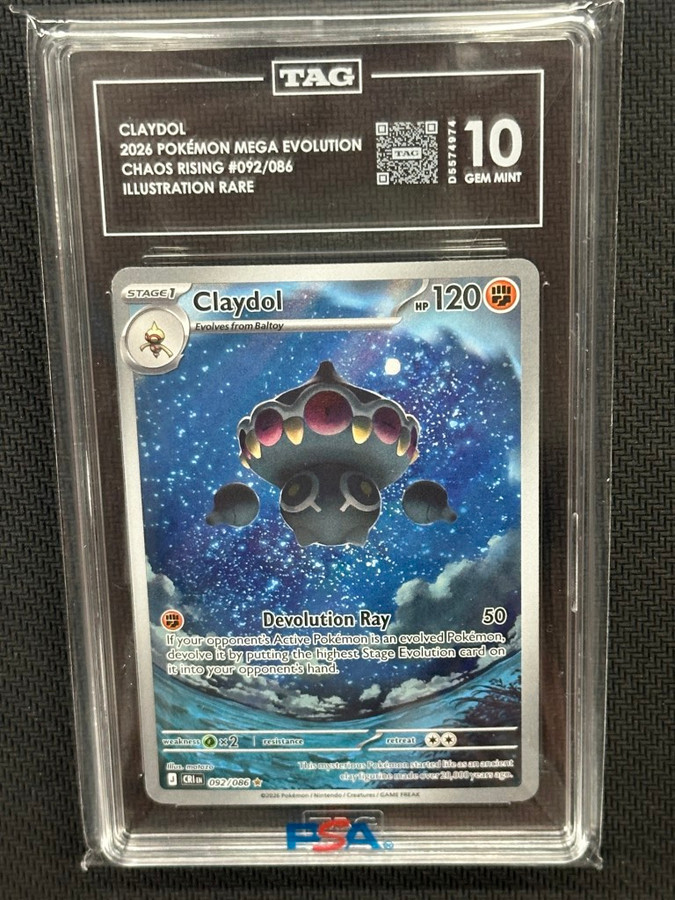 Claydol  Pokemon Chaos Rising Illustration Rare TAG 10 PSA #092/086