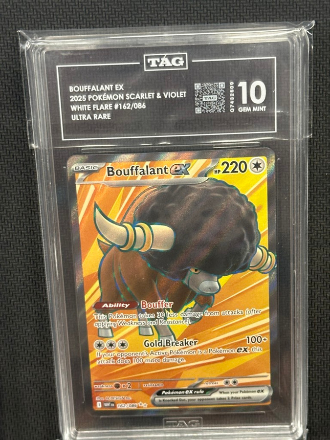 Bouffalant EX  Pokemon White Flare Ultra Rare TAG 10 PSA #162/086