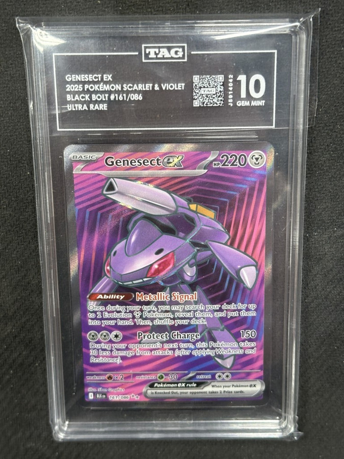 Genesect EX  Pokemon Black Bolt Ultra Rare TAG 10 J5914042 PSA #161/086
