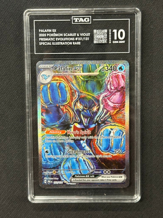 Palafin EX  Prismatic Evolutions Special Illustration Rare TAG 10 PSA #151/131