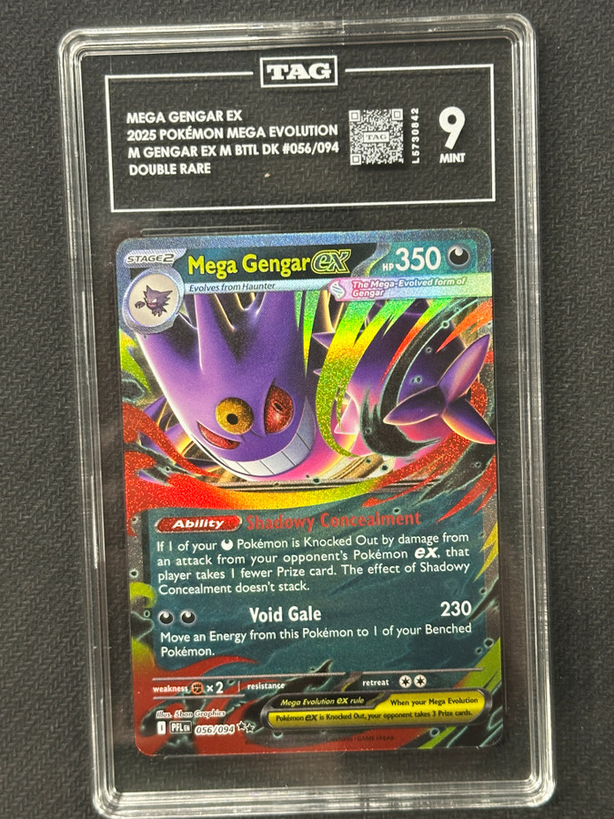 Mega Gengar EX  Pokemon Mega Evolution Double Rare TAG 9 L5730842 PSA #056/094