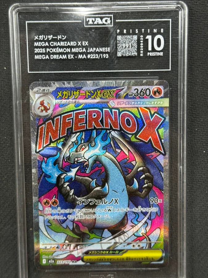 Mega Charizard X EX Japanese Mega Dream Attack Rare TAG 10 Pristine 991 #223