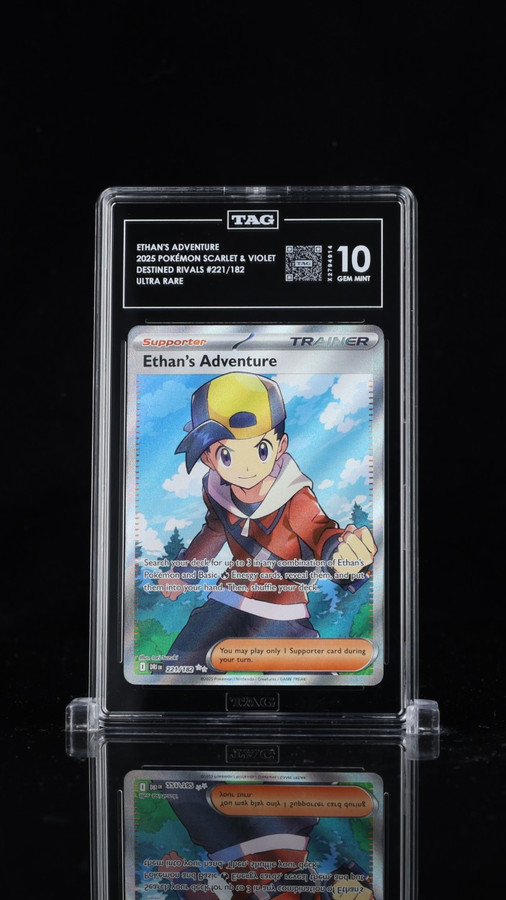 Ethan's Adventure 221/182 2025 Destined Rivals Ultra Rare TAG 10 Gem X2794914