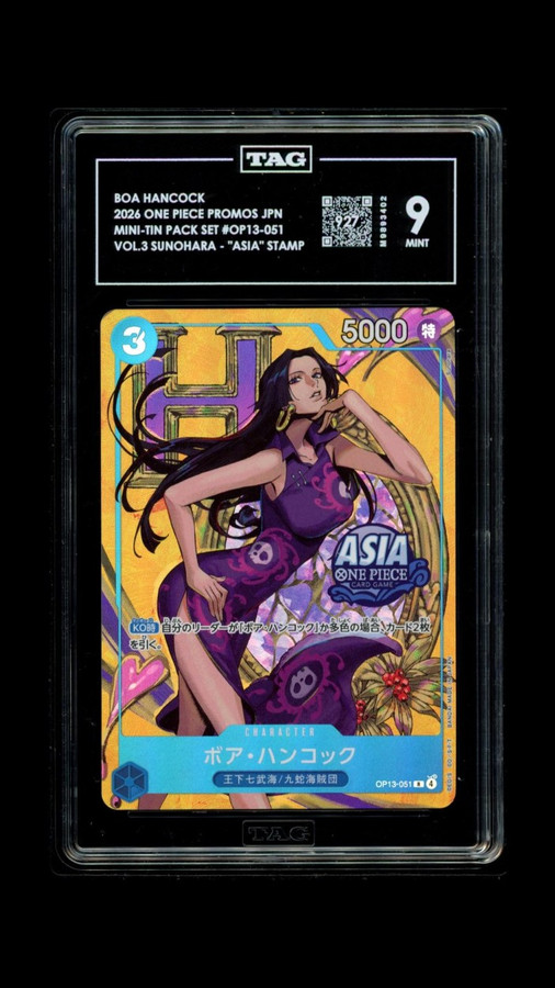 Boa Hancock OP13-051 One Piece 26 Sunohara "Asia" Stamp JPN TAG 9 Mint M9893402