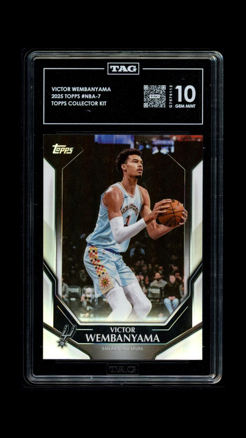 Victor Wembanyama 2025 Topps Collector Kit  Graded TAG 10 Gem Mint #NBA-7 579112