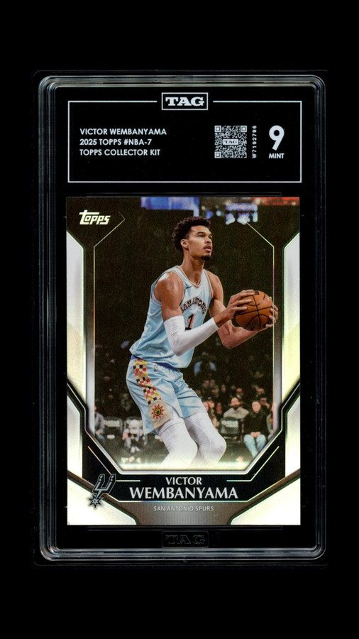Victor Wembanyama 2025 Topps Collector Kit  Graded TAG 9 Mint #NBA-7 W7192796