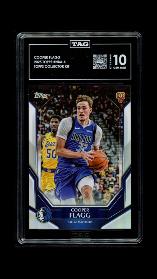 Cooper Flagg 2025 Topps Collector Kit  Graded TAG 10 Gem Mint #NBA-6 E7069665