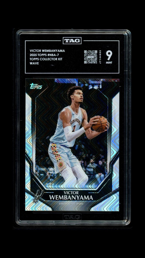 Victor Wembanyama 2025 Topps Collector Kit Wave Graded TAG 9 Mint #NBA-7 144653
