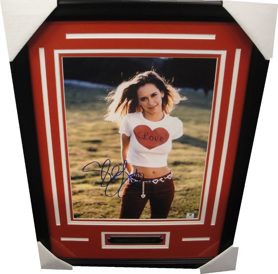 Jennifer Love Hewitt Hand Signed Autographed 11x14 Photo Sexy Framed GV774975