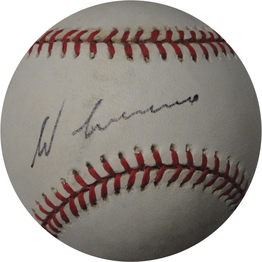 Wilton Guerrero Hand Signed Autographed Major League Baseball Dodgers Blackk Ink