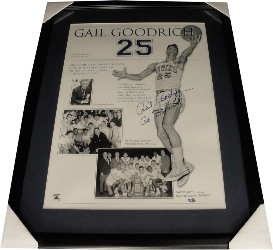 Gail Goodrich Hand Signed Autograph 18"x24" Photo Custom Framed UCLA Bruins COA