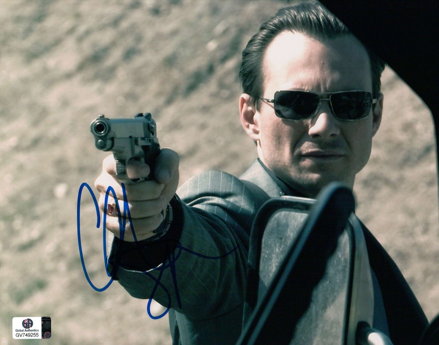 Christian Slater Hand Signed Autographed 8x10 Photo Holding Gun GA 749255