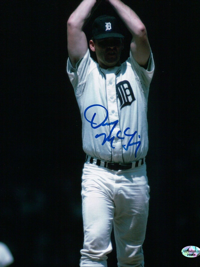 Denny McLain Signed 8X10 Photo Autograph Tigers Hands Over Head Auto COA