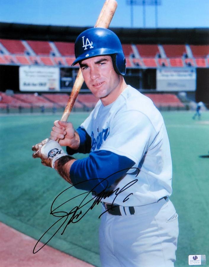 Steve Garvey Autographed 11X14 Photo LA Dodgers Vintage Pose w/Bat