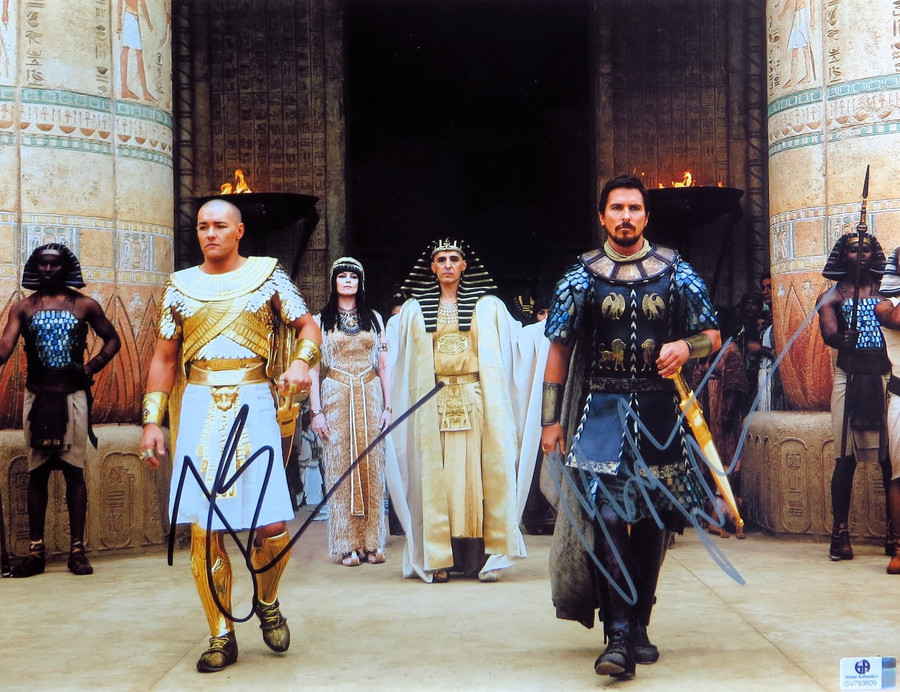 Christian Bale Joel Edgerton Signed 11X14 Photo Exodus: God and Kings GV793609