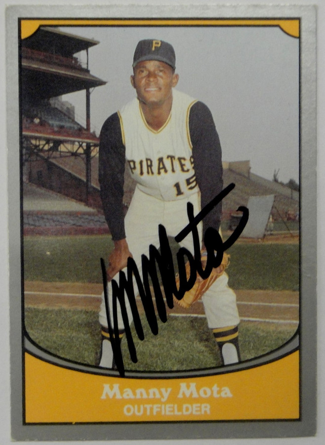 Manny Mota Hand Signed Autographed 1990 Pacific Legends Trading Card Pirates