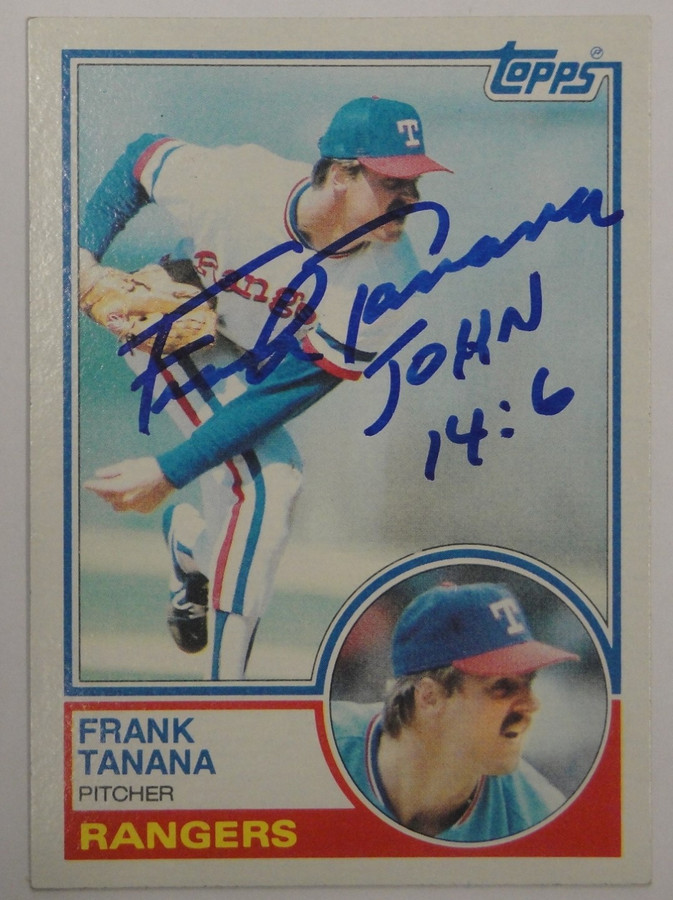 Frank Tanana Hand Signed Autographed 1983 Topps Trading Card GA GX 19462