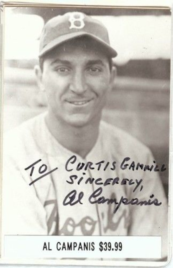 Al Campanis Signed Vintage Postcard Auto Autograph