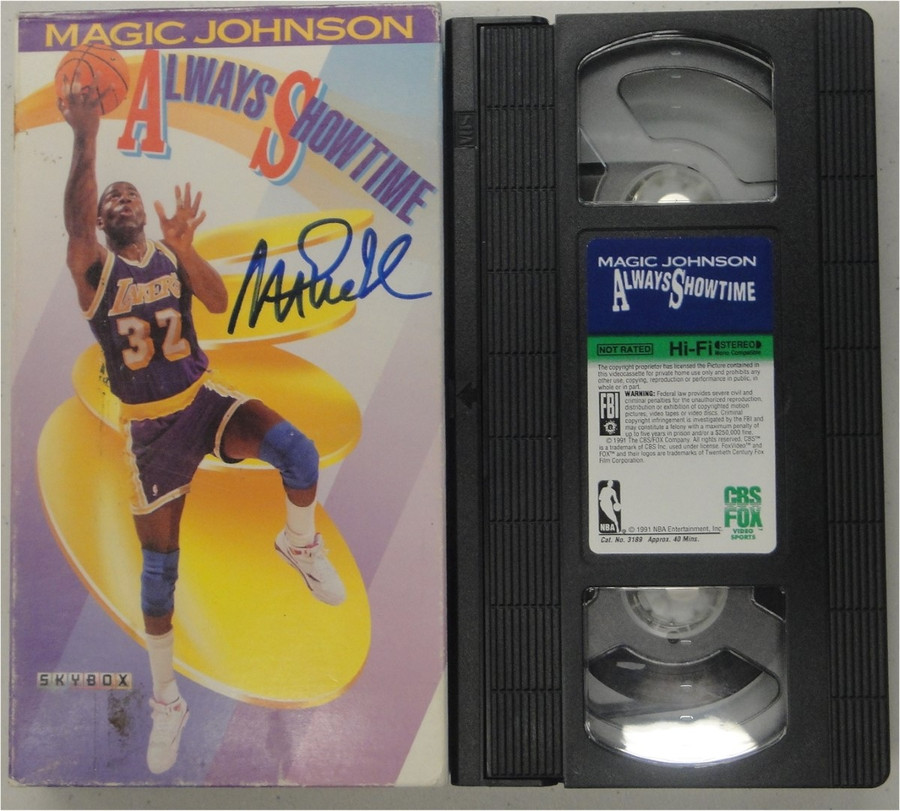 Magic Johnson original Hand Signed Autographed VHS Casette Always Showtime PSA