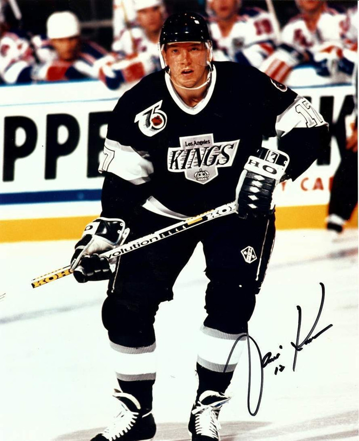 Jari Kurri Autographed Signed 8X10 Photo Los Angeles Kings Black Uni Right Side