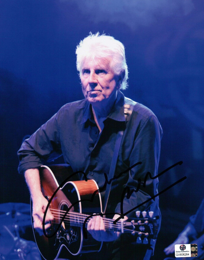 Graham Nash Signed Autographed 8X10 Photo Legend Performing w/Guitar GV806284