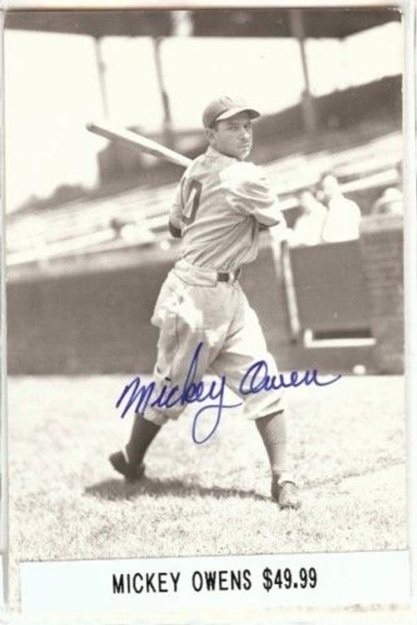 Mickey Owens Signed Vintage Postcard Auto Autograph