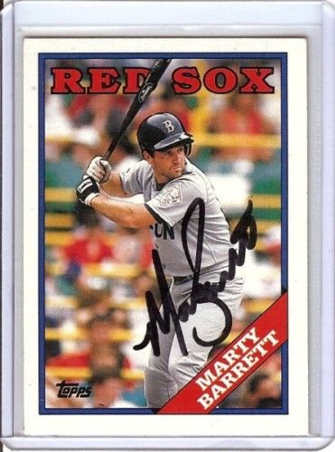 Marty Barrett 2005 Bowman Draft Card Auto Autograph