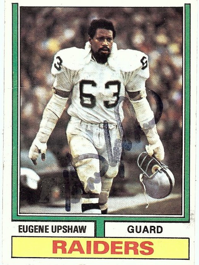 Gene Upshaw Signed Autographed Football Card 1974 Topps Raiders PSA/DNA 87555