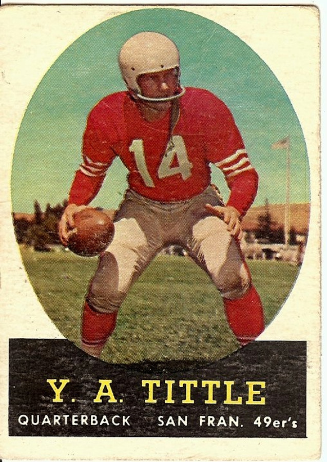 Y.A. Tittle 1958 Topps Vintage Football Card San Francisco 49ers #86 EX