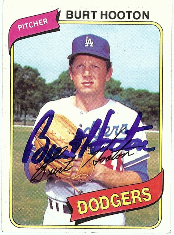 Burt Hooton Signed Autographed Baseball Card 1980 Topps Dodgers GX19595