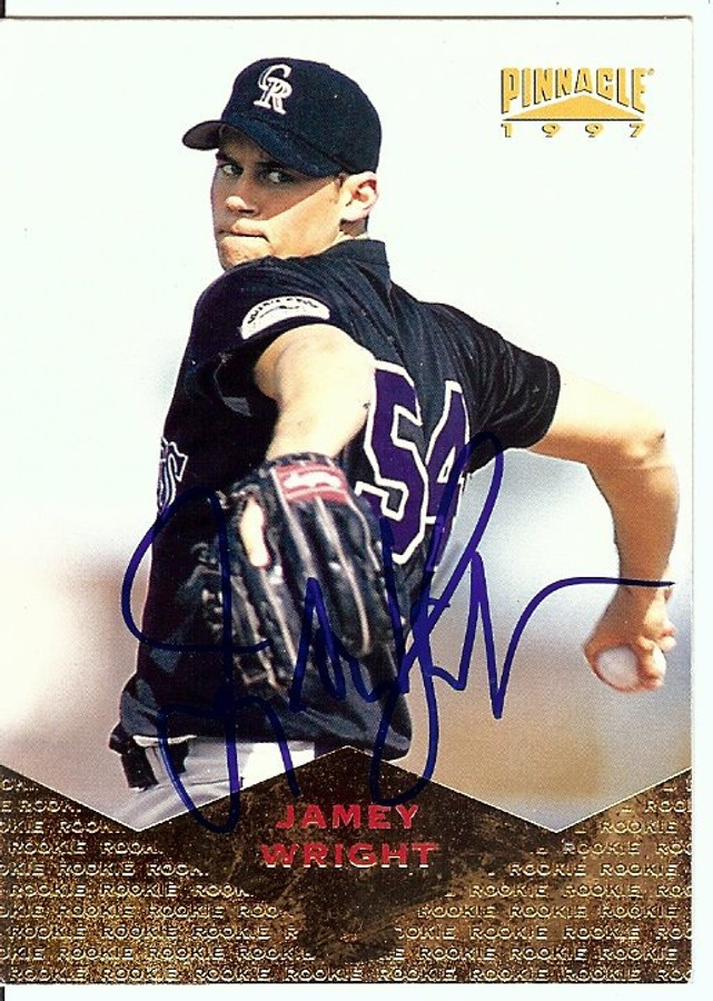 Jamey Wright Signed Autographed Baseball Card 1997 Pinnacle Rockies GX19583