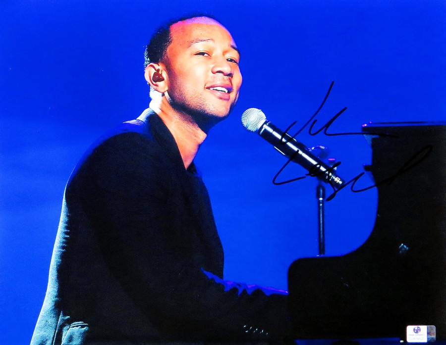 John Legend Signed Autographed 11X14 Photo Sexy Singing Playing Piano GV809520