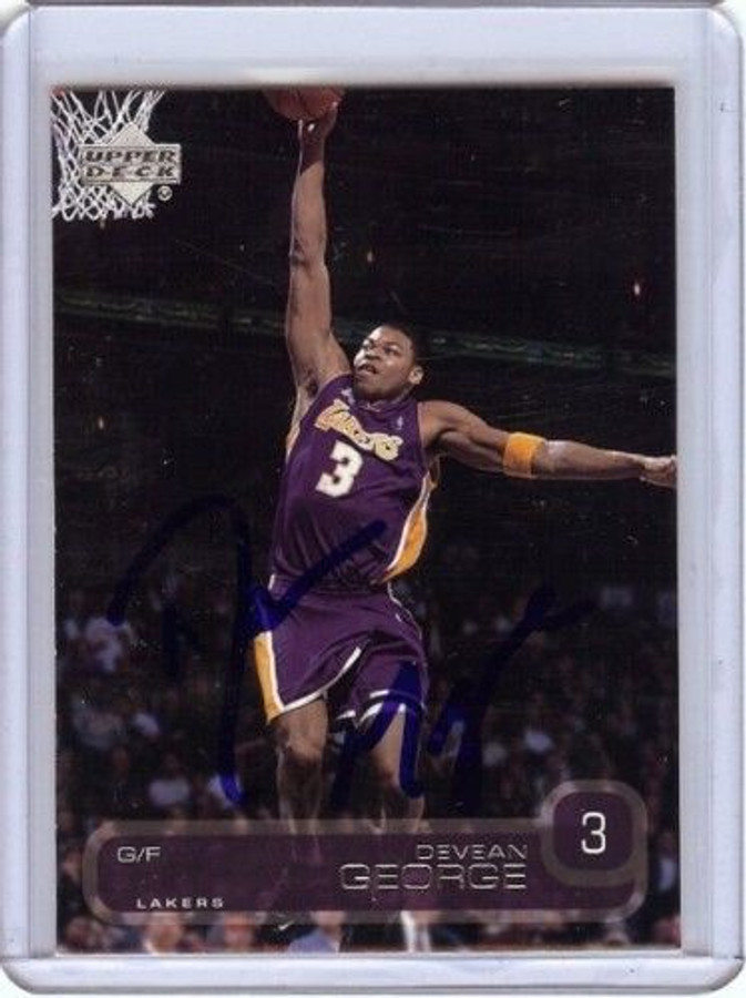 Devean George 03-04 Upper Deck Card Auto Autograph