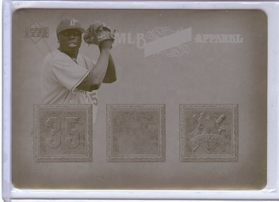 Dontrelle Willis 2006 UD Artifacts Yellow Printing Plate Marlins #MLB-DW 1/1