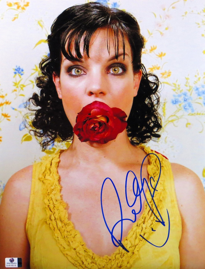 Pauley Perrette Signed Autographed 11X14 Photo NCIS Flower in Mouth GV816518