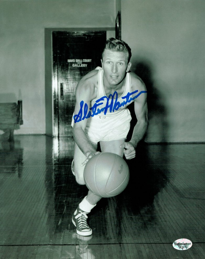 Slater Martin Hand Signed Autographed 8X10 Photo MPLS Lakers Team w/COA