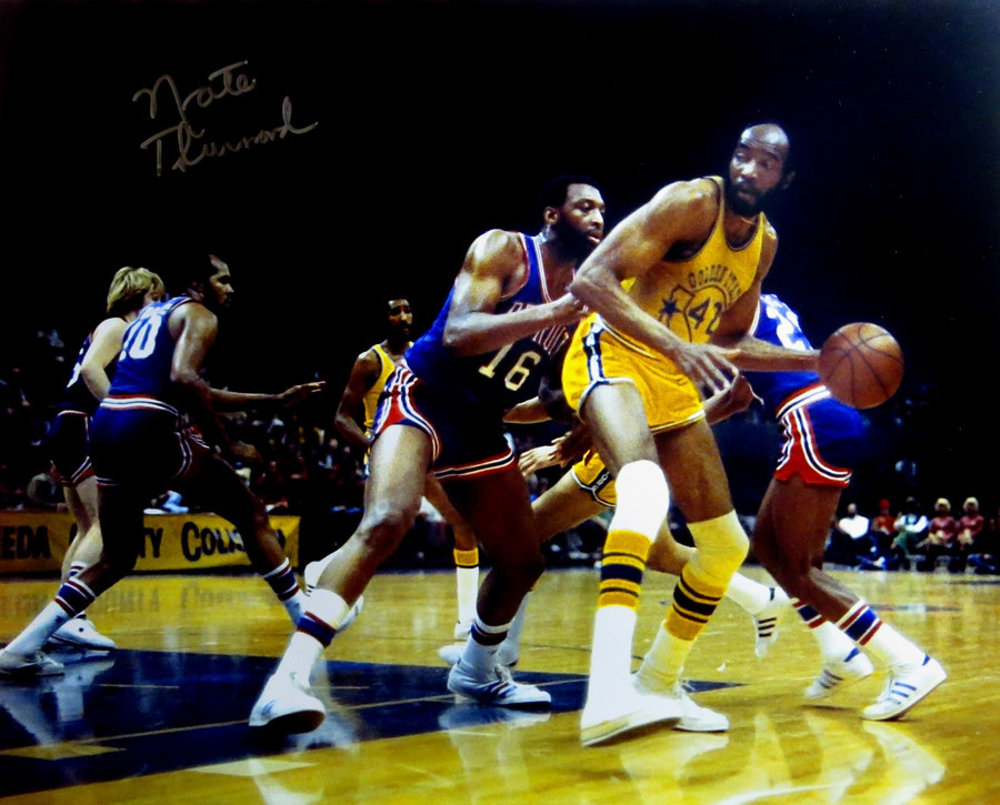 Nate Thurmond Autographed 16X20 Photo Golden State Warriors vs. Pistons COA