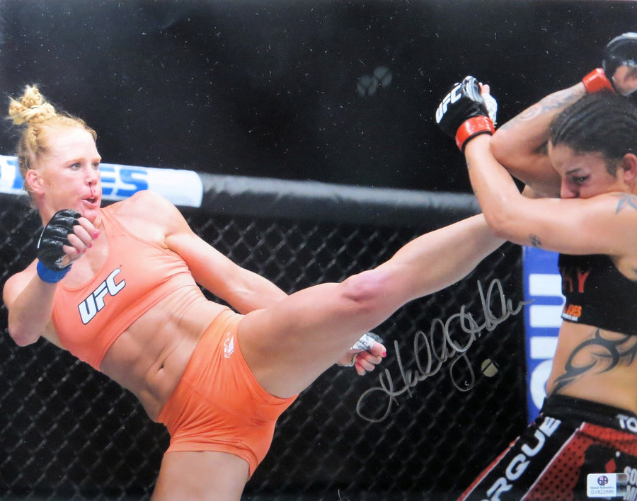 Holly Holm Signed Autographed 11X14 Photo UFC Champ Power Kick GV822686