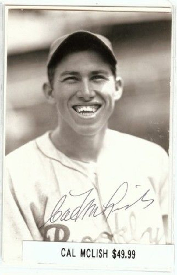 Cal Mclish Signed Vintage Postcard Auto Autograph