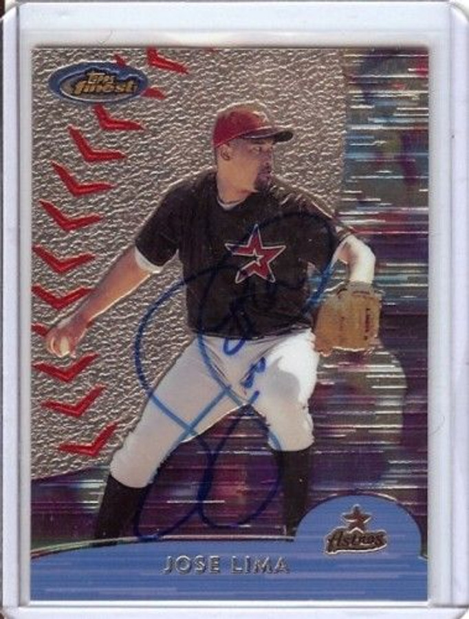 Jose Lima 2000 Topps Finest Signed Card Auto Autograph