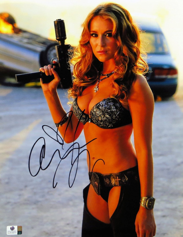 Alexa Vega Signed Autographed 11X14 Photo Machete Sexy Holding Gun GV834970