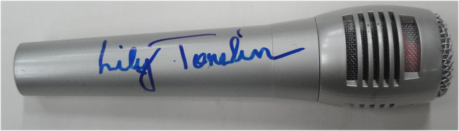 Lily Tomlin hand Signed Autographed Microphone Actress Comedian GV830539