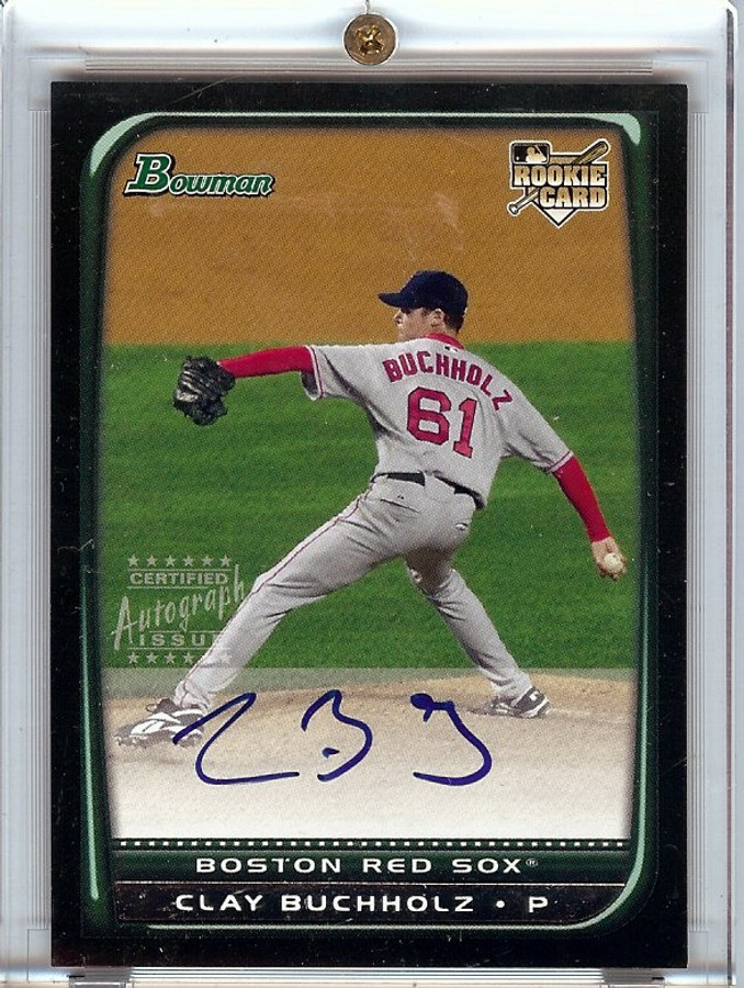 Clay Buchholz 2008 Bowman Auto Autograph RC Rookie Card Red Sox #221