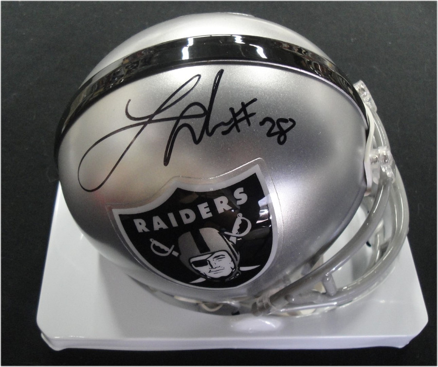 Latavius Murray Hand Signed Autographed Mini Helmet Oakland Raiders #28 COA