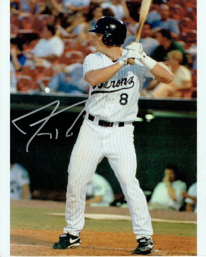 Jeremy Reed Signed 8X10 Photo Autograph Birmingham Barons At bat w/COA Auto