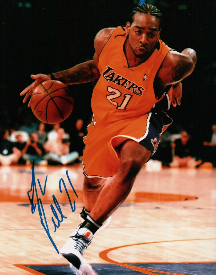 Josh Powell Signed 8X10 Autograph Photo Lakers Champion Home Dribbling w/COA